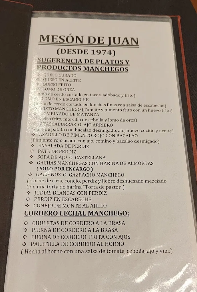 Menu_Restaurante Mesón de Juan_Ruidera_image_1