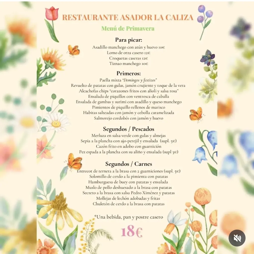 Menu_Restaurante Asador La Caliza_Santa Cruz de Mudela_image_1