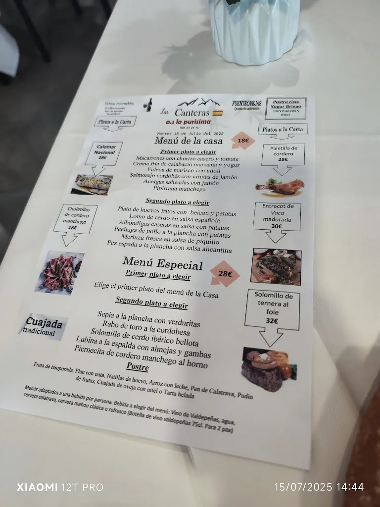 Menu_Las Canteras Restaurante_Santa Cruz de Mudela_image_3