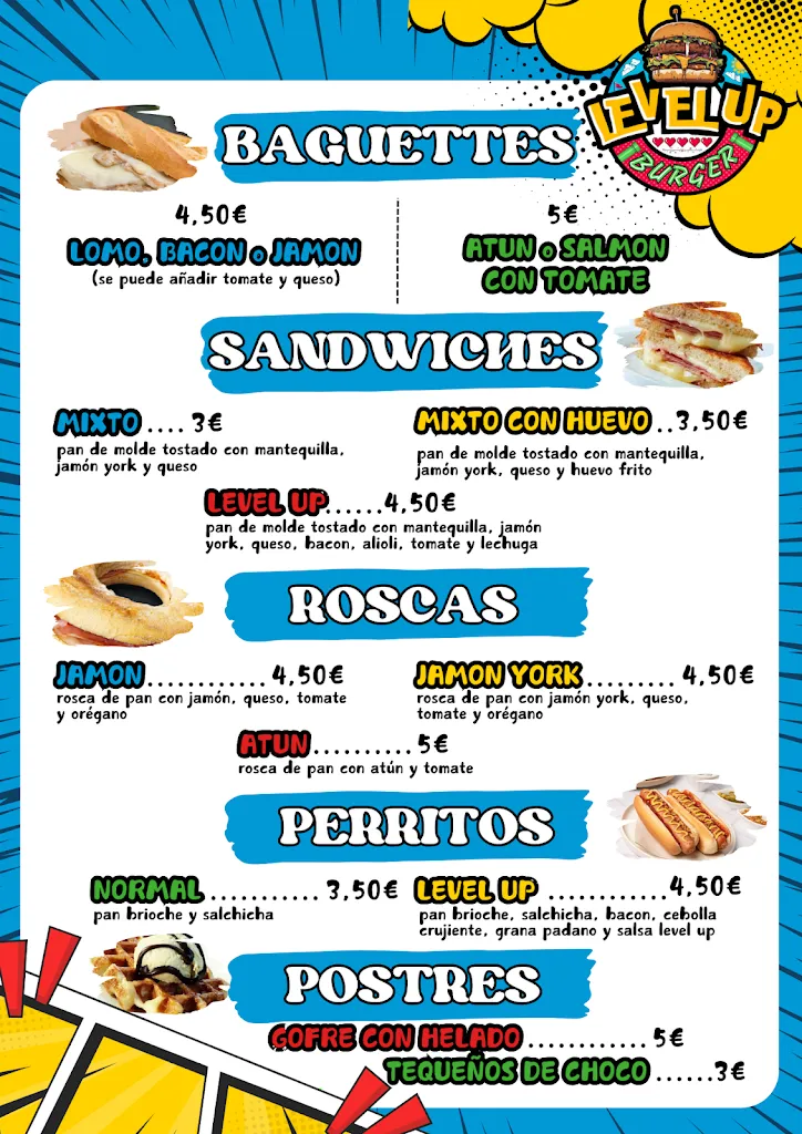 Menu_Level Up Burger_Santa Cruz de Mudela_image_3