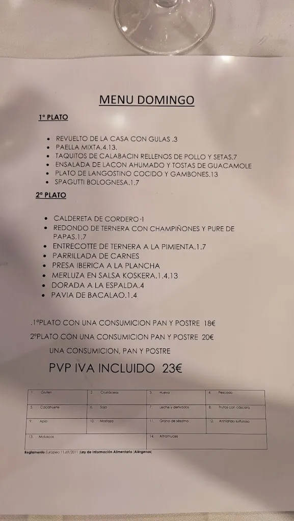 Menu_Restaurante Cándido_Puertollano_immagine_1