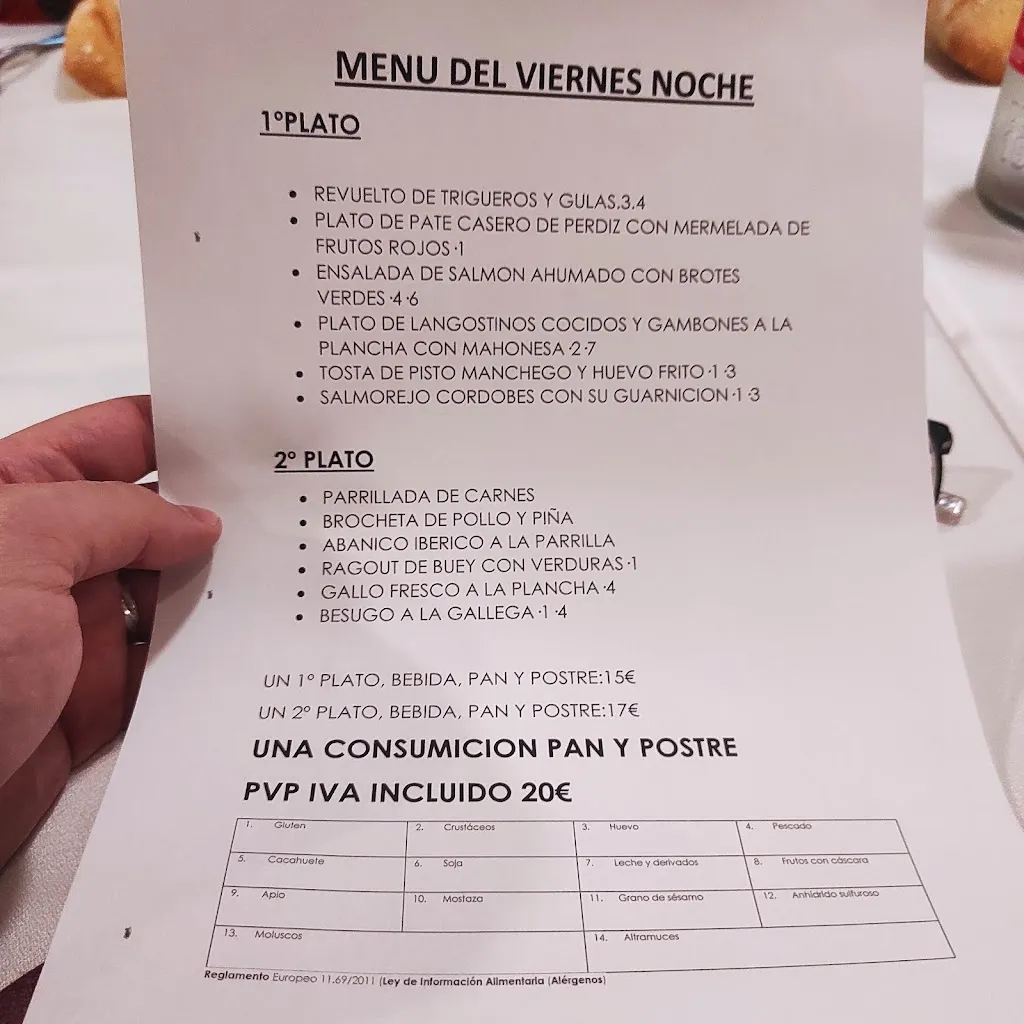 Menu_Restaurante Cándido_Puertollano_immagine_2