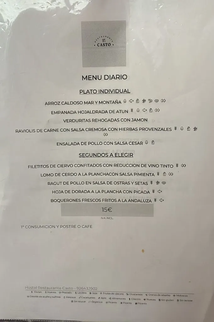 Menu_Hotel Restaurante Casto_Puertollano_image_1