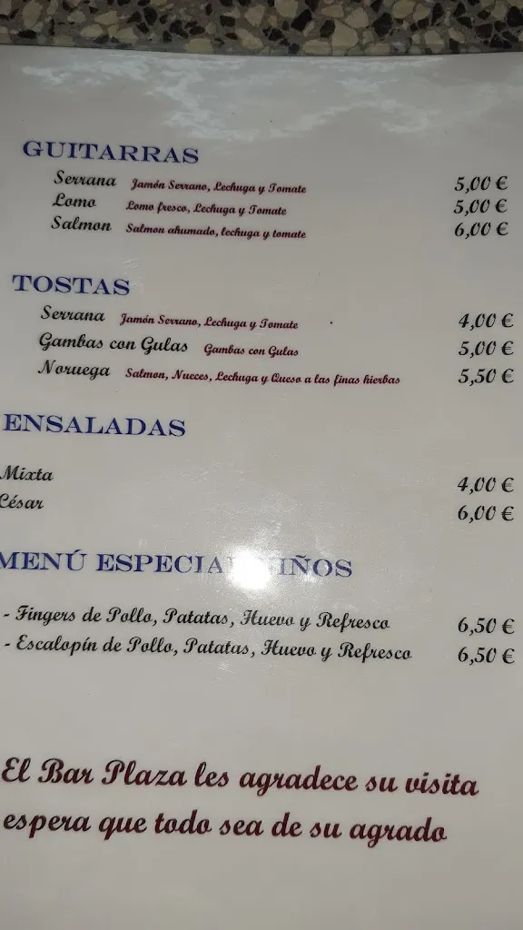 Menu_BAR PLAZA_Torralba de Calatrava_image_3