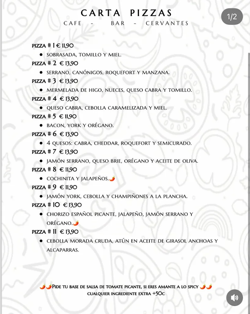 Menu_Café Bar El Cervantes_Torre de Juan Abad_image_2