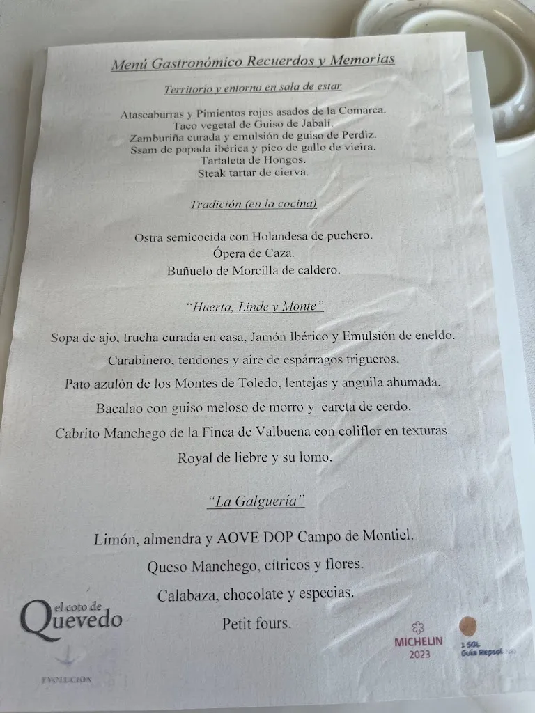 Menu_Origen Restaurant at El Coto de Quevedo Hotel_Torre de Juan Abad_image_1