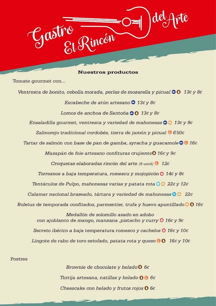 Menu_Gastro-Bar El Rincón del Arte_Tomelloso_image_1