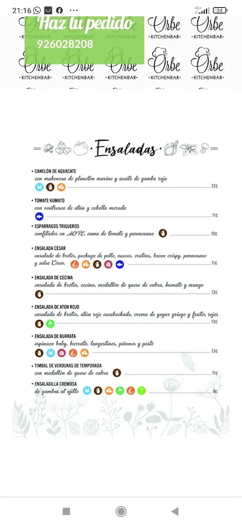 Menu_Orbe Kitchenbar_Tomelloso_immagine_2