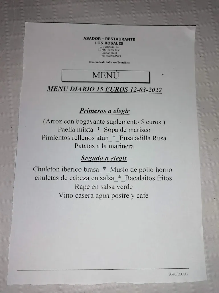 Menu_Restaurante Los Rosales_Tomelloso_image_2