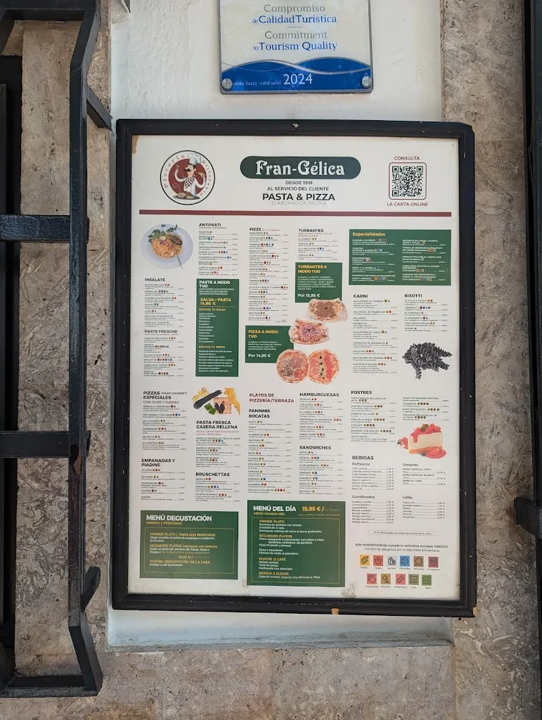 Menu_Pizzeria Ristorante Fran-Gelica_Tomelloso_image_1