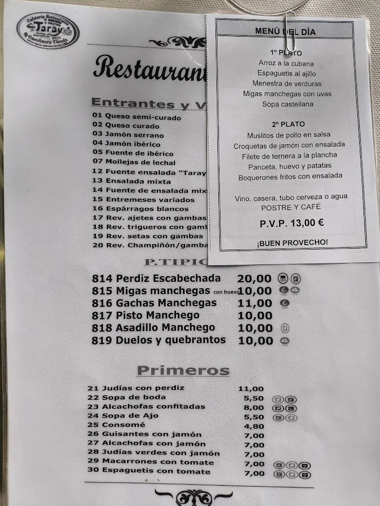 Menu_Taray Area de Servicio_Villarta de San Juan_image_2