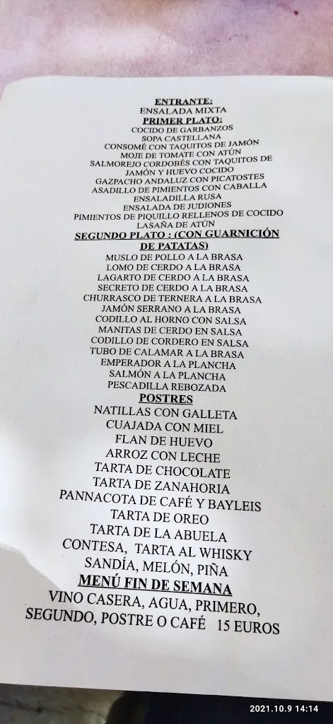 Menu_Hostal Restaurante Casa Miguel_Villanueva de la Fuente_image_3