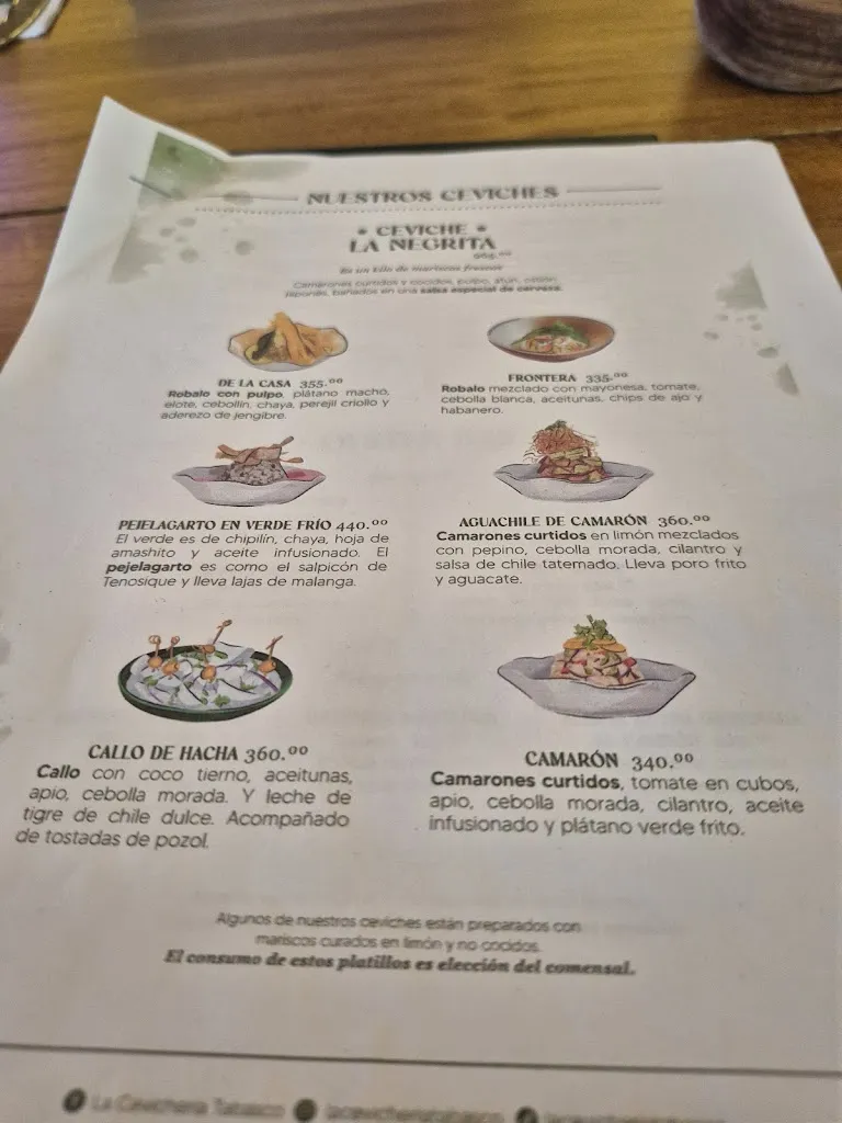 Menu_La CevicherÍa Tabasco...._Villahermosa_image_4