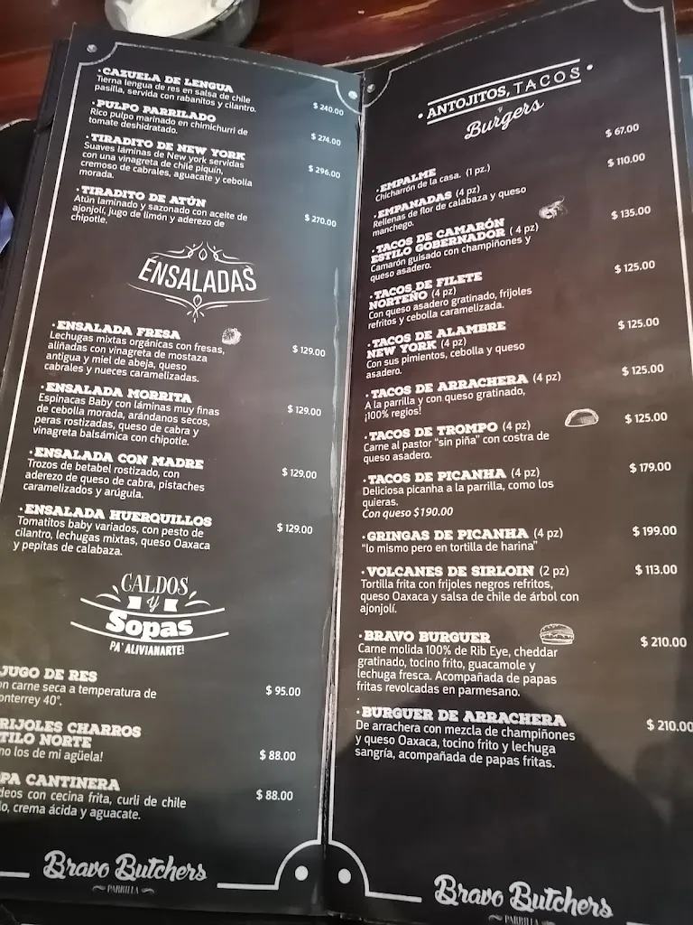 Menu_Bravo Butchers_Villahermosa_image_2