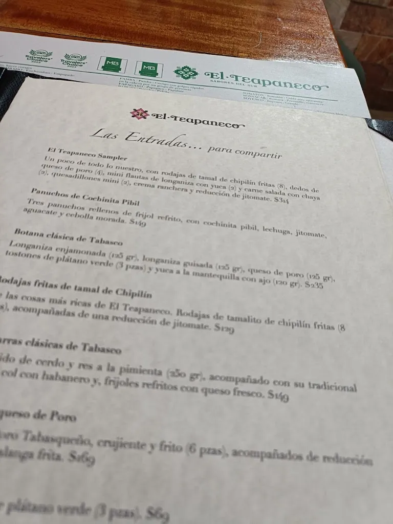 Menu_El Teapaneco_Villahermosa_image_3
