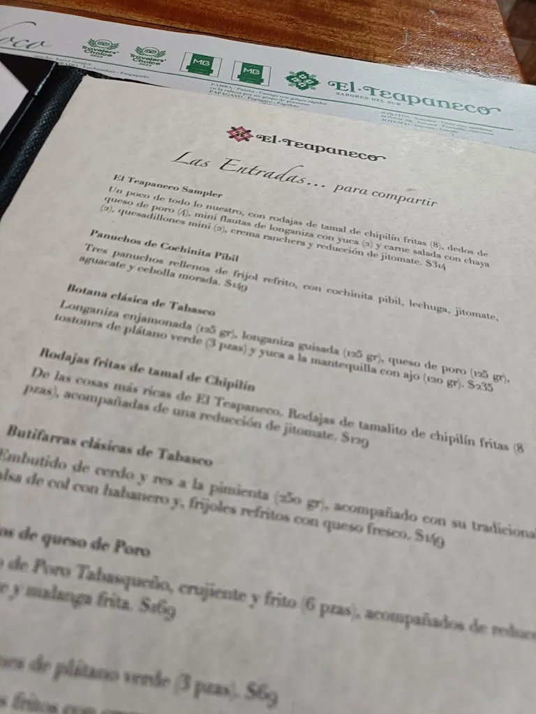 Menu_El Teapaneco_Villahermosa_image_4
