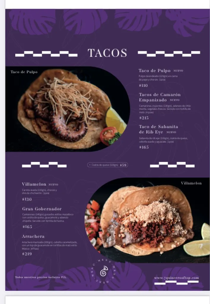 Menu_7:Quince | Rooftop Bar & Kitchen_Villahermosa_image_3