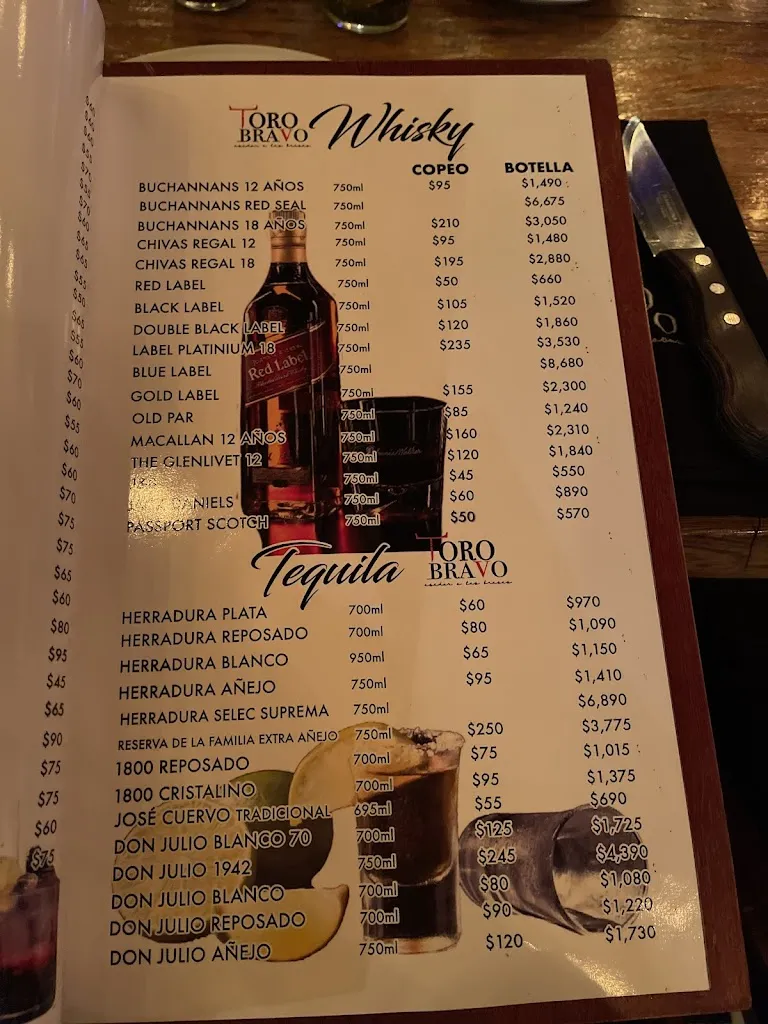 Menu_Toro Bravo Restaurant_Villahermosa_immagine_4