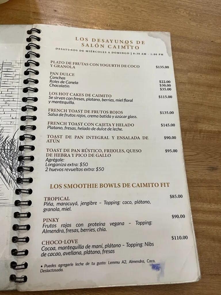 Menü_Salón Caimito_Villahermosa_Bild_3
