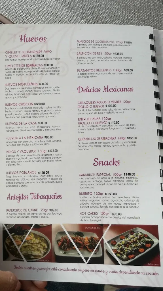 Menu_Restaurante La Choquita Gourmet_Villahermosa_image_2