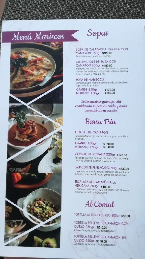 Menu_Restaurante La Choquita Gourmet_Villahermosa_image_3