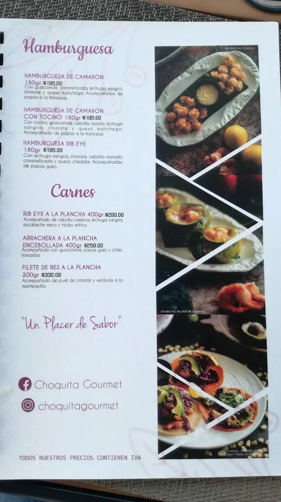 Menu_Restaurante La Choquita Gourmet_Villahermosa_image_4