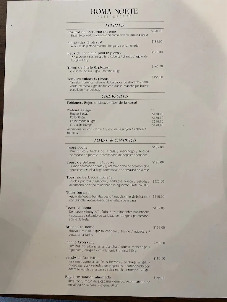 Roma Norte Restaurante_Villahermosa_menu_image_1