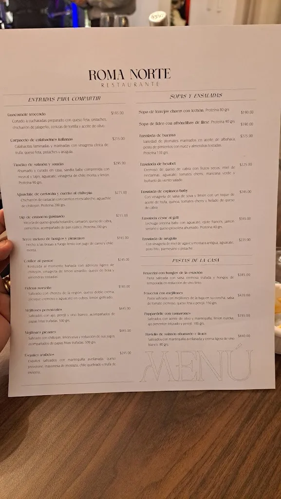 Menu_Roma Norte Restaurante_Villahermosa_image_3