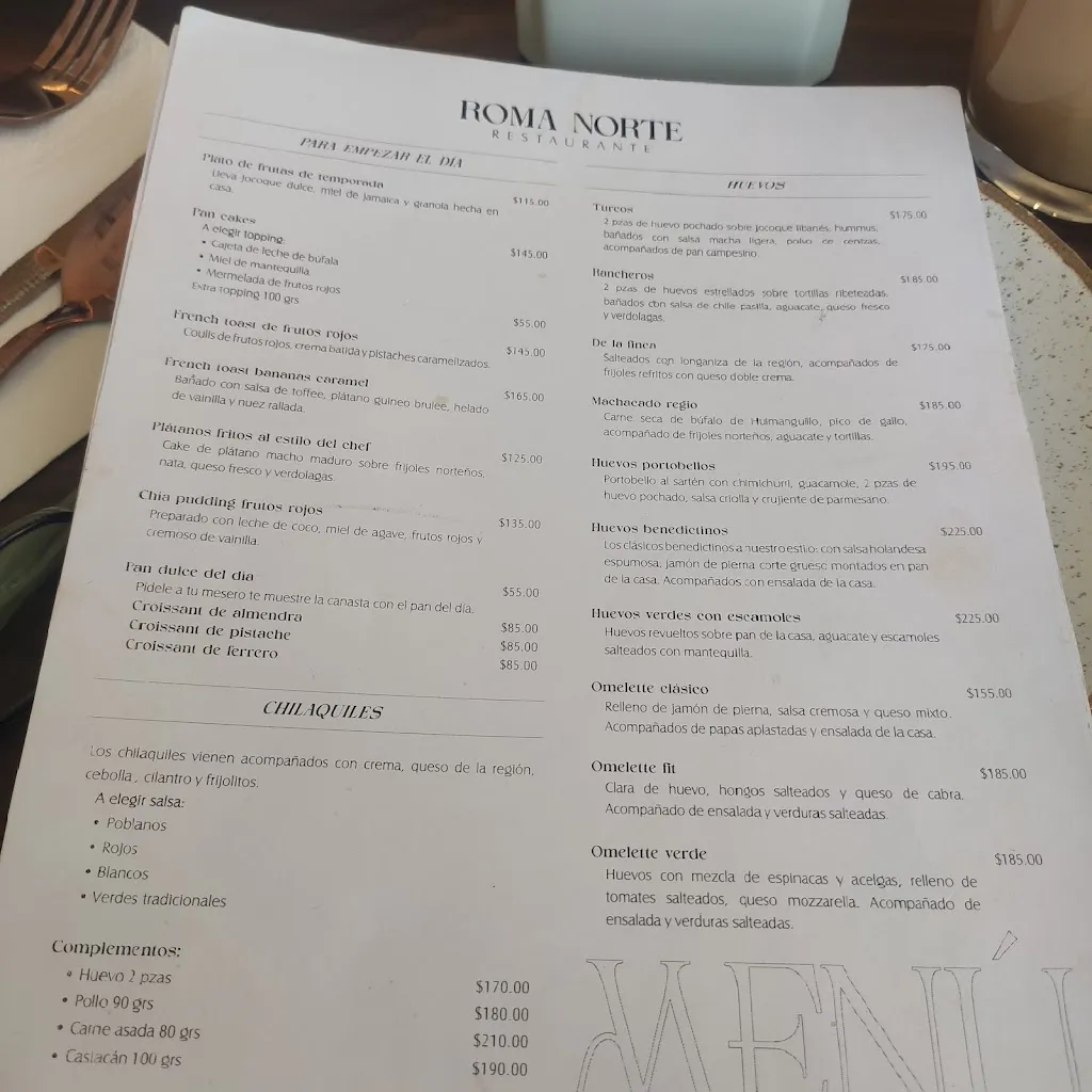 Menu_Roma Norte Restaurante_Villahermosa_image_4