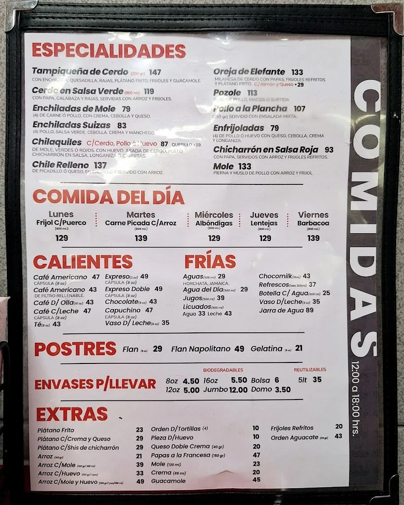 Menu_Los Gordos Restorán_Villahermosa_image_3