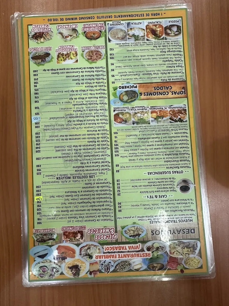 Menu_Restaurant Familiar: Viva Tabasco!_Villahermosa_image_2