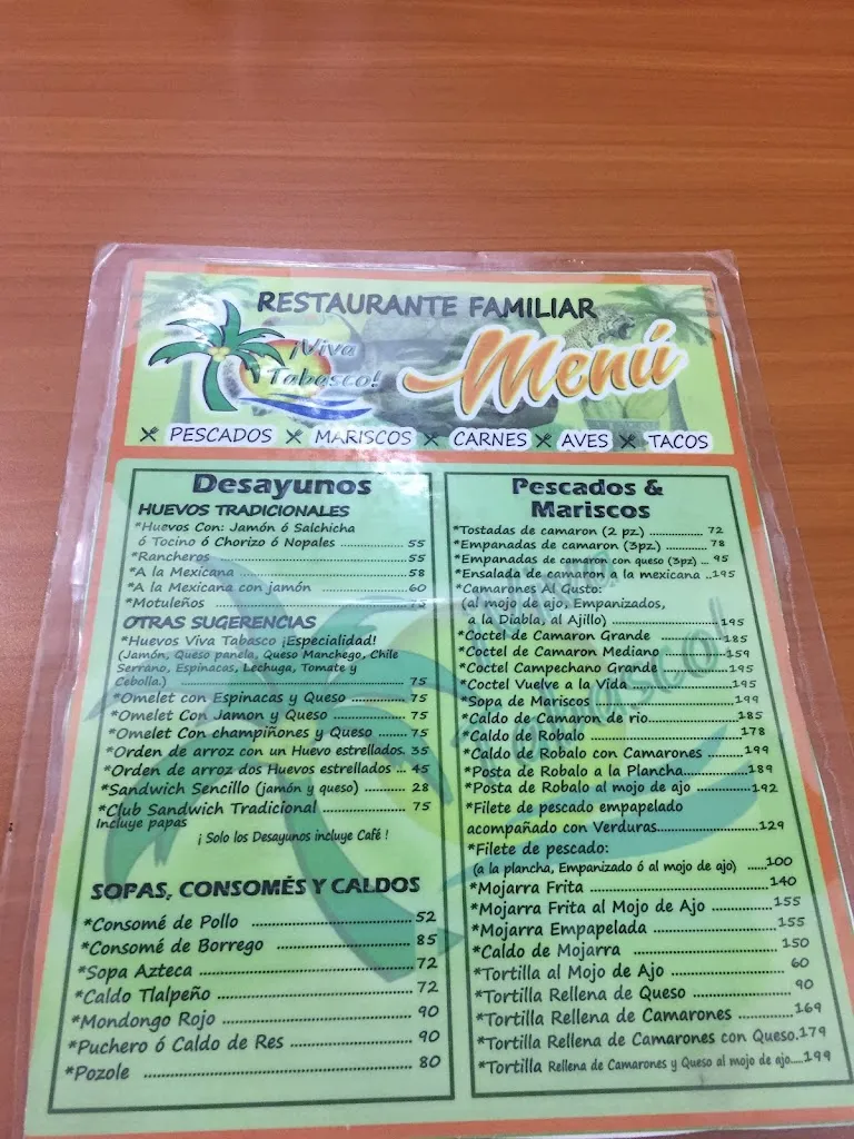Menu_Restaurant Familiar: Viva Tabasco!_Villahermosa_image_4
