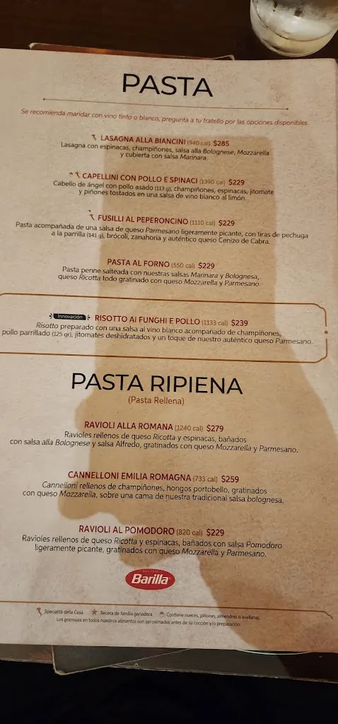 Menü_Italianni's Villahermosa Altabrisa Tabasco_Villahermosa_Bild_3