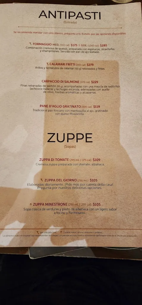 Menü_Italianni's Villahermosa Altabrisa Tabasco_Villahermosa_Bild_4