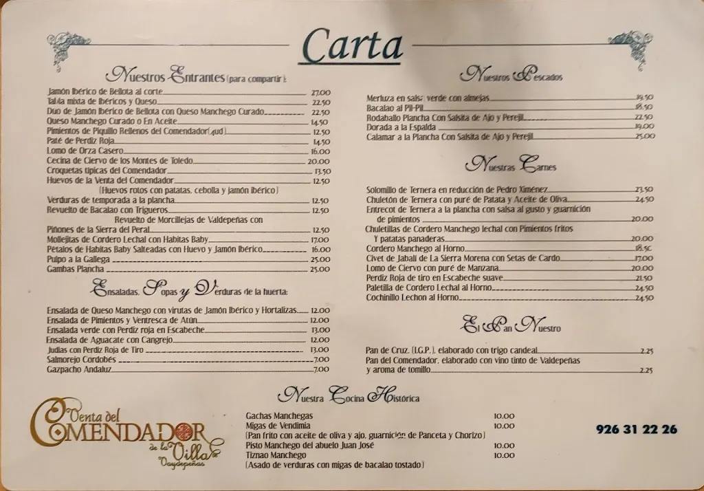 Menu_Restaurante Venta del Comendador_Valdepeñas_image_3