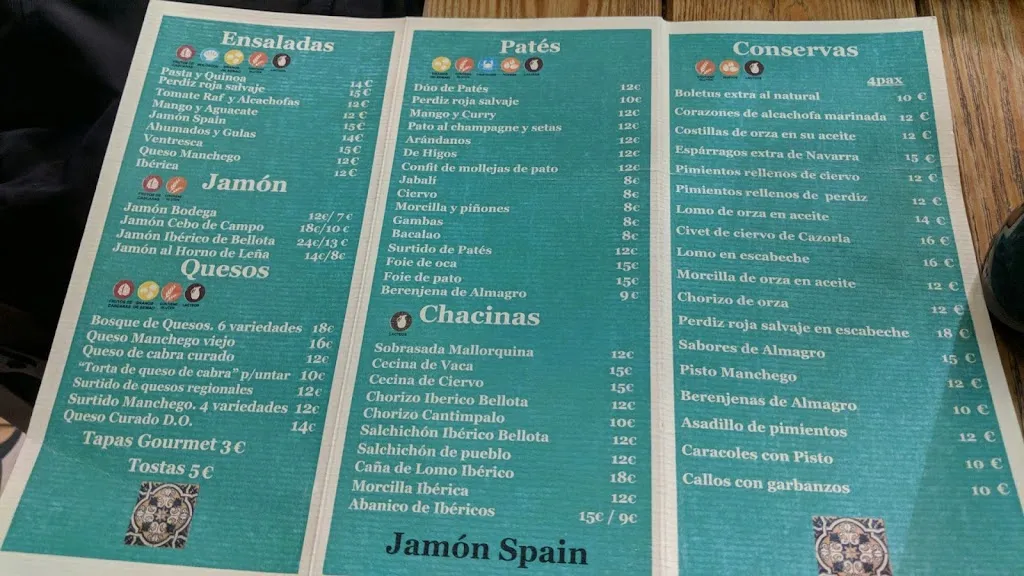 Menu_Restaurante JAMON SPAIN_Valdepeñas_image_3