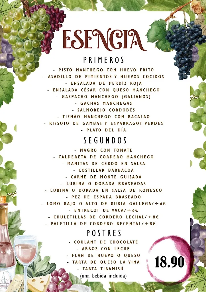 Menu_Esencia Gastro Tapas l Restaurante Valdepeñas_Valdepeñas_image_1