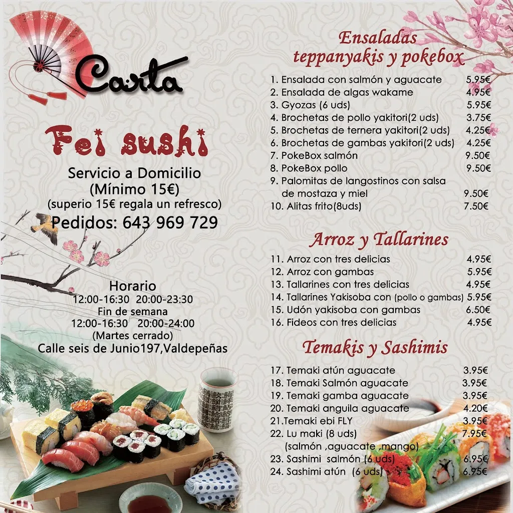 Menu_Bar Fei Sushi_Valdepeñas_image_2