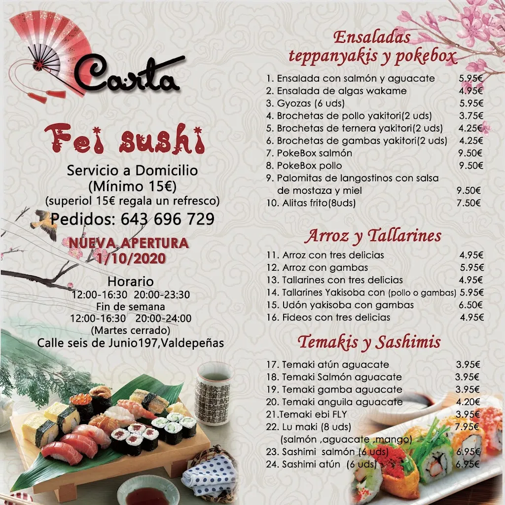Menu_Bar Fei Sushi_Valdepeñas_image_4