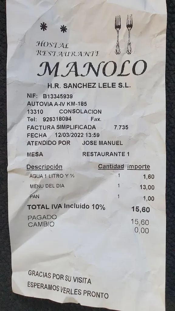 Branislav Markovic_Restaurante Hostal Manolo_Valdepeñas_review