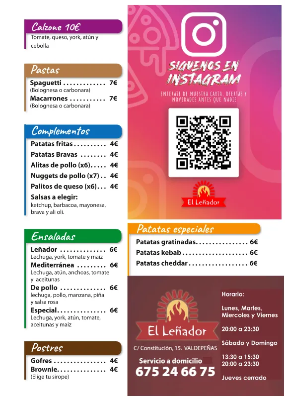 Menu_Pizzería el Leñador_Valdepeñas_image_2