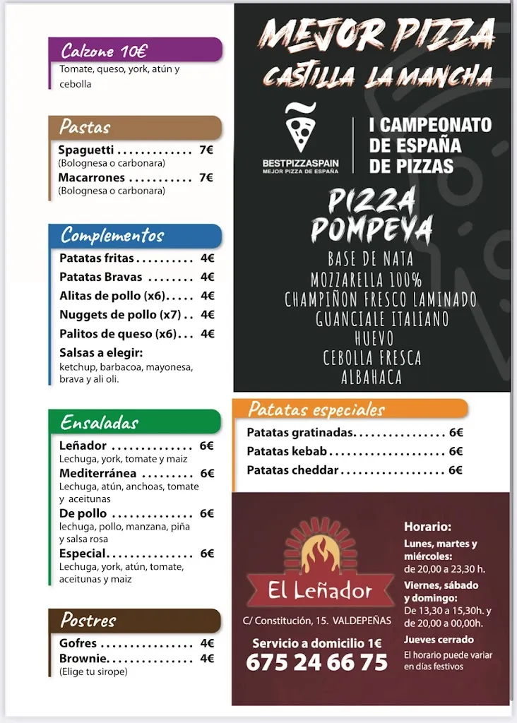 Menu_Pizzería el Leñador_Valdepeñas_image_3