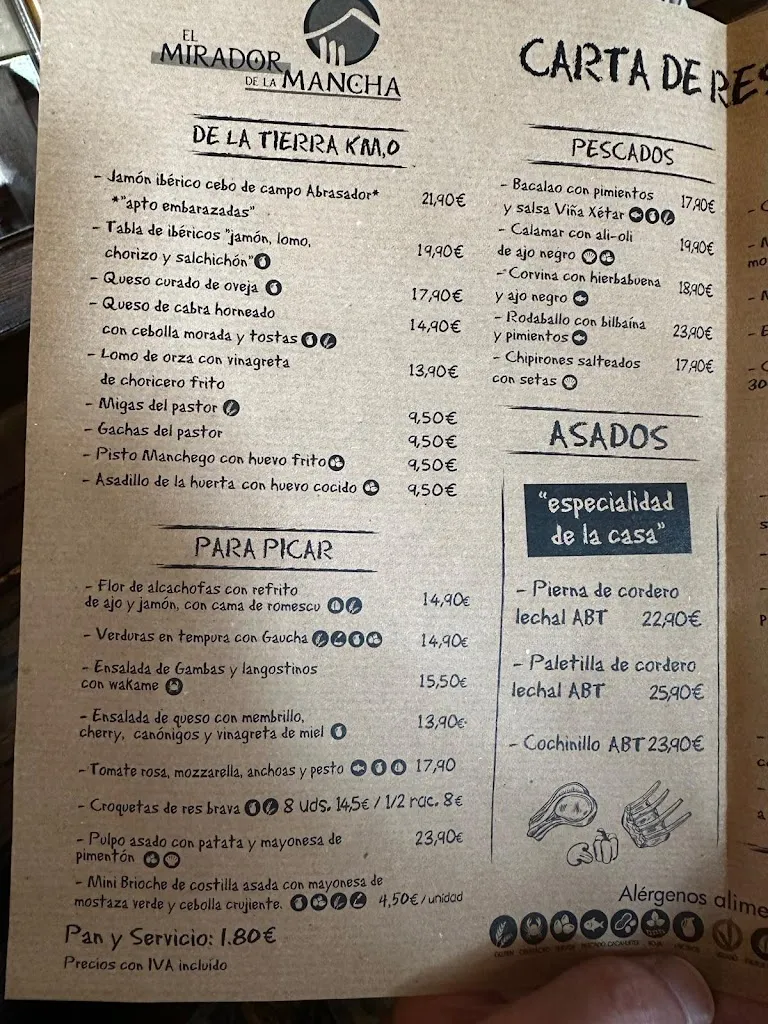 Menu_Abrasador El Mirador de la Mancha_Villarrubia de los Ojos_image_1