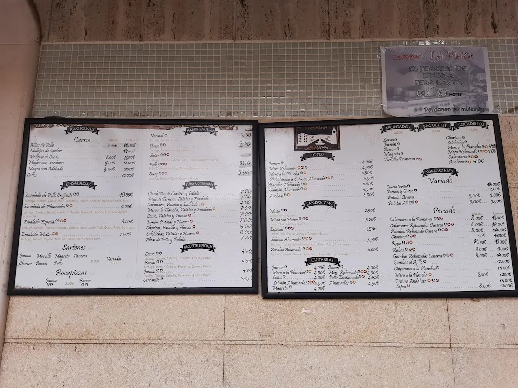 Menu_Bar La Plaza_Villarrubia de los Ojos_image_1