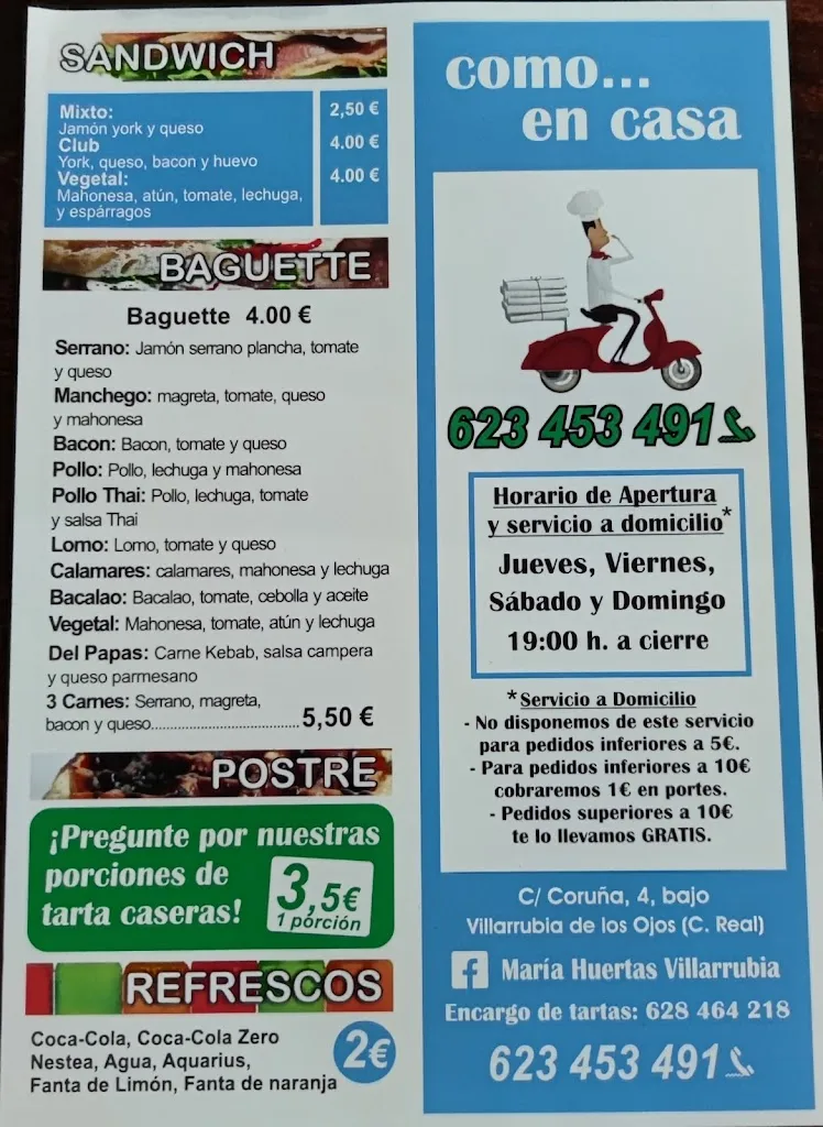 Menu_Como en Casa_Villarrubia de los Ojos_immagine_2
