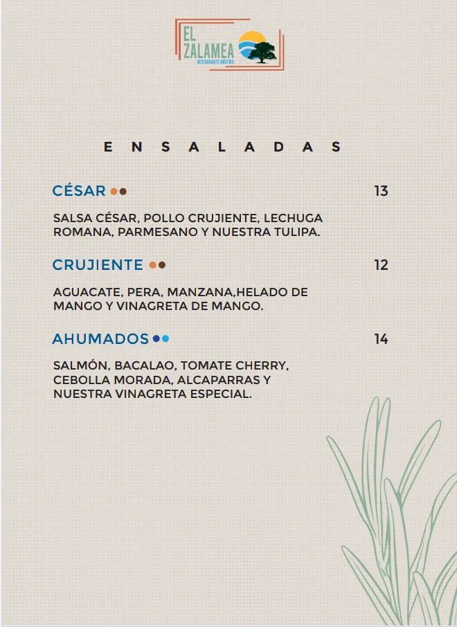 Menu_El Zalamea_Bélmez_image_1