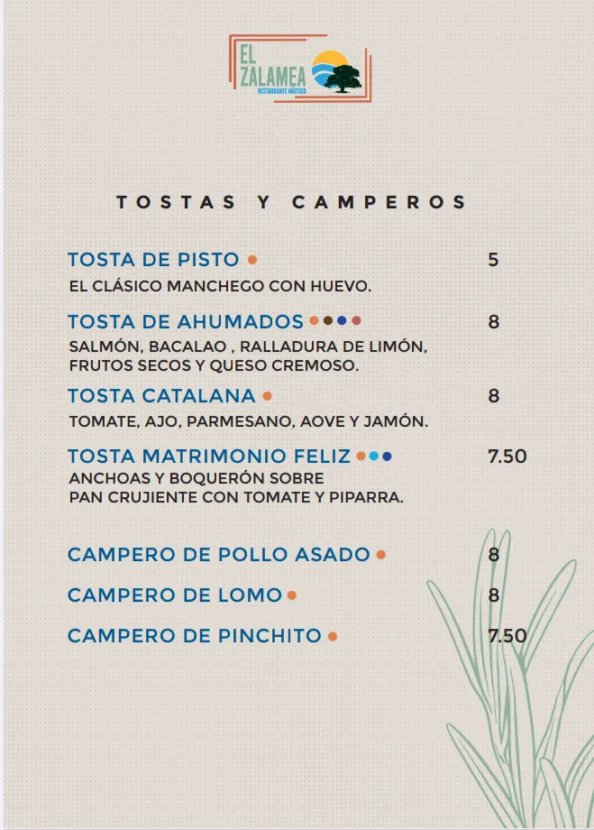 Menu_El Zalamea_Bélmez_image_2