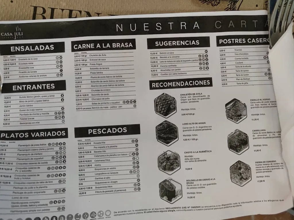 Menu_Bar restaurante Casa Juli_Cabra_image_4