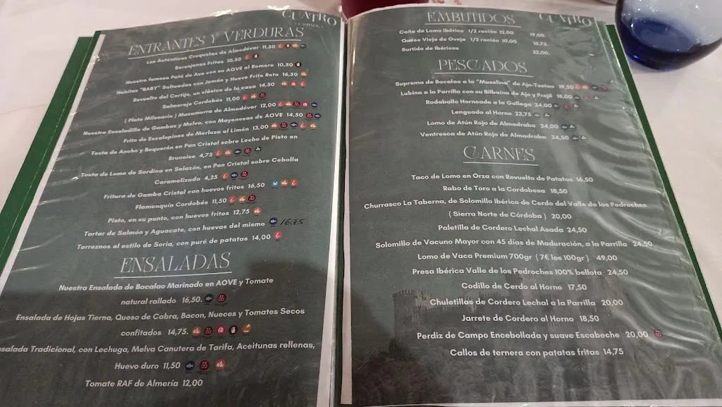 Menu_La Taberna de Cuatro Caminos_Almodóvar del Río_image_2