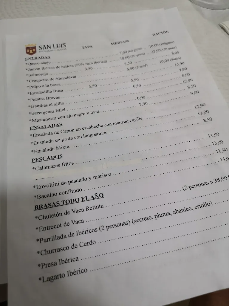 Menu_Hostal Restaurante San Luís_Almodóvar del Río_immagine_1